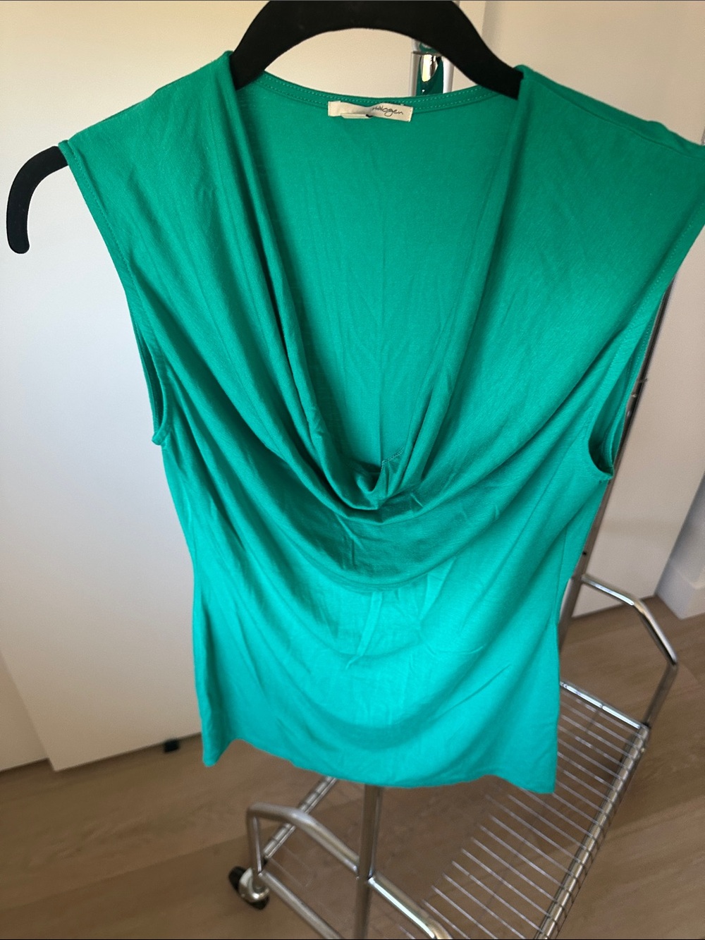 Halogen Draped Cowl Neck Camisole - Teal Green